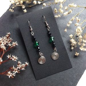 ✨2/$15- Bead Earrings with Swirl Detail